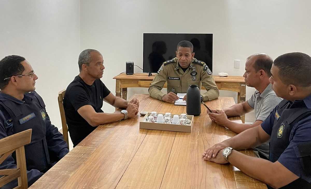 Camacã: Prefeito se reúne com Comandante da PM e Guarda Municipal para debater segurança no Ribeirão